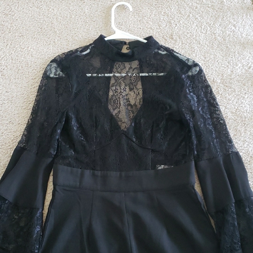 Sexy/Elegant Black Lace Romper